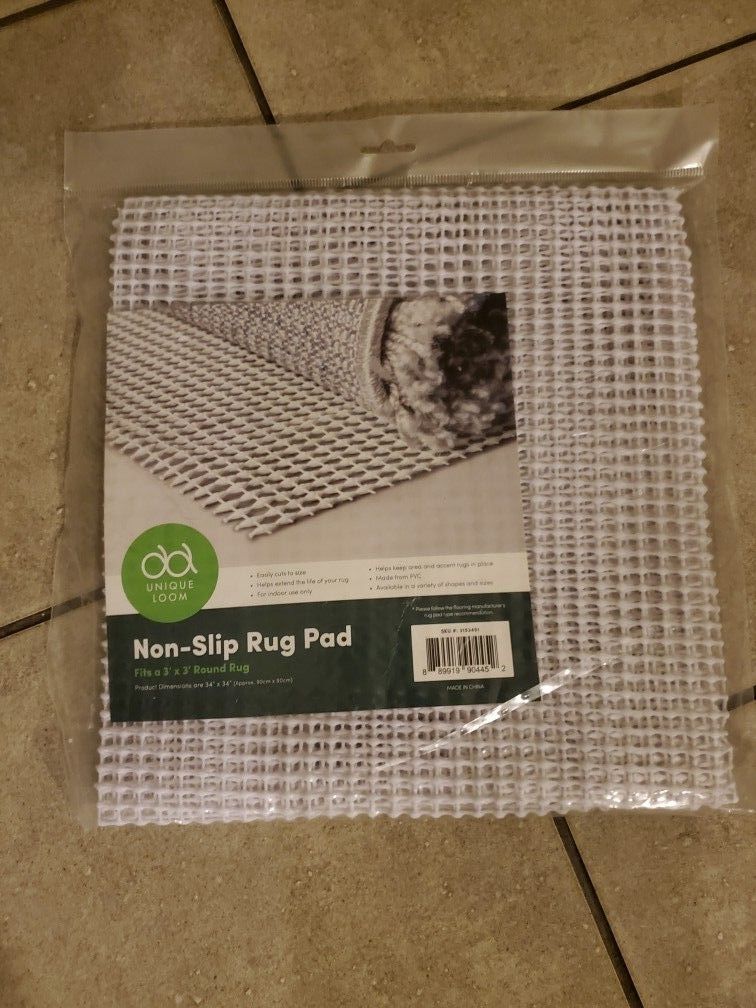 Non-Slip Rug Pad 3x3 ,- Brand New