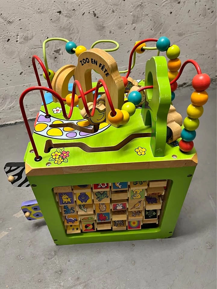 B. Toys Busy Zoo Wooden Activity Cube