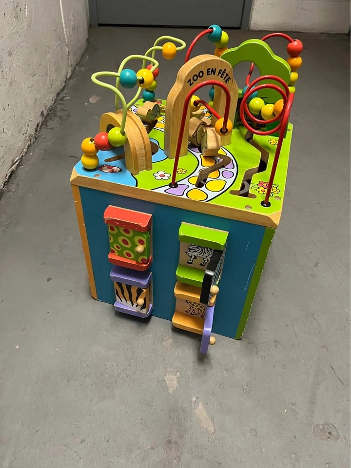 B. Toys Busy Zoo Wooden Activity Cube - photo 2