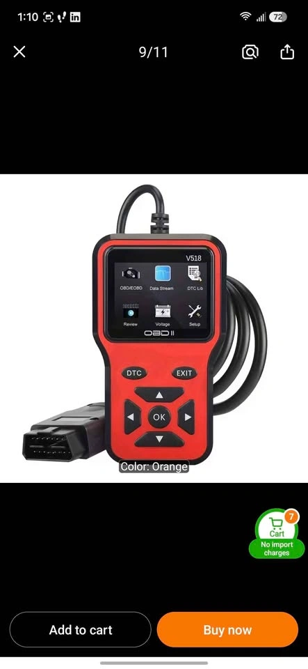 OBD2 scanner code read clear automotive tool - photo 3