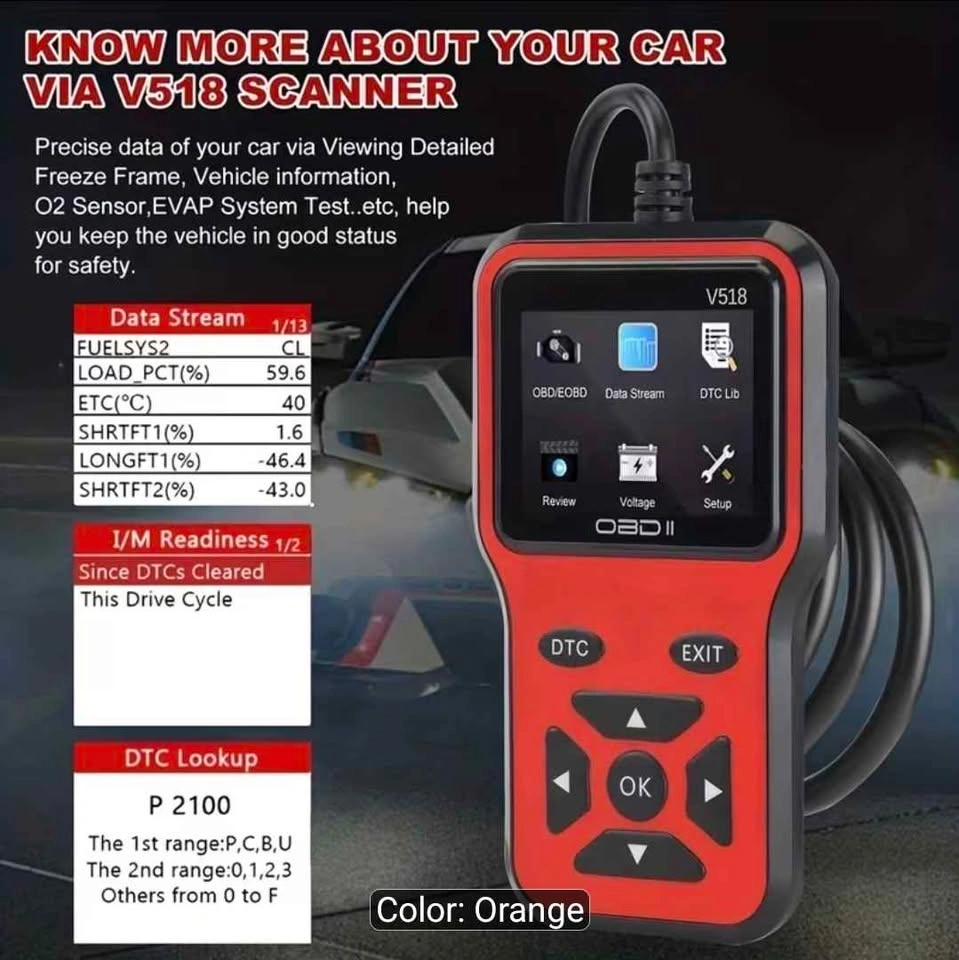 OBD2 scanner code read clear automotive tool - photo 5