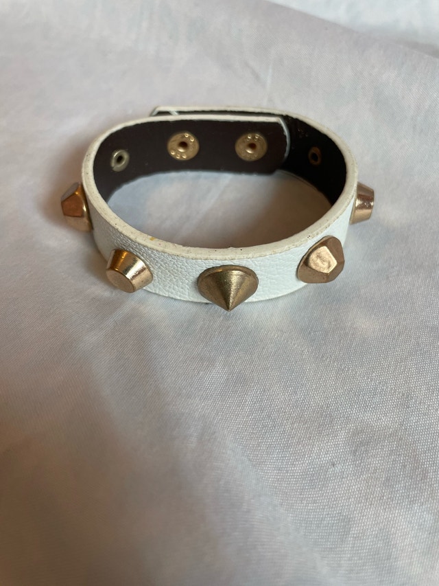 Studded White Bracelet