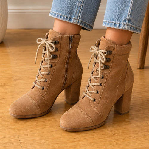 Madden Girl Women’s Size 6.5 Beige Faux Suede Western Boots