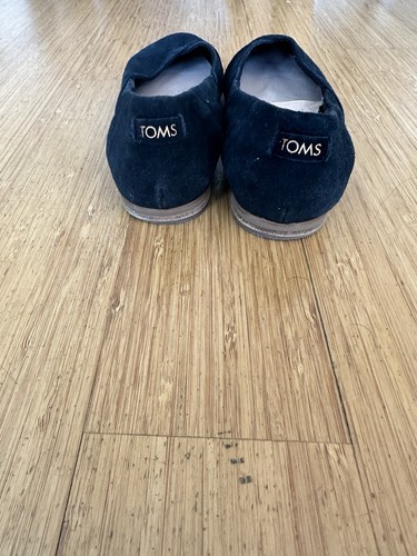 TOMS Women's Black Suede Ballet Flats Slip-On Almond Toe 6.5 - photo 3