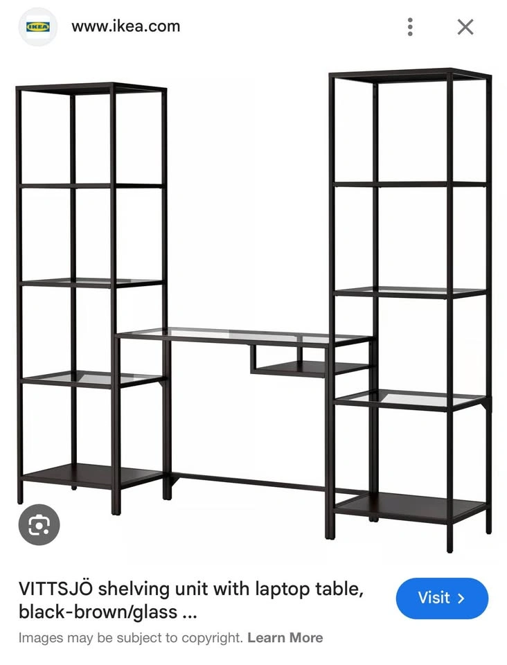 IKEA VITTSJÖ shelving unit with laptop table - photo 2