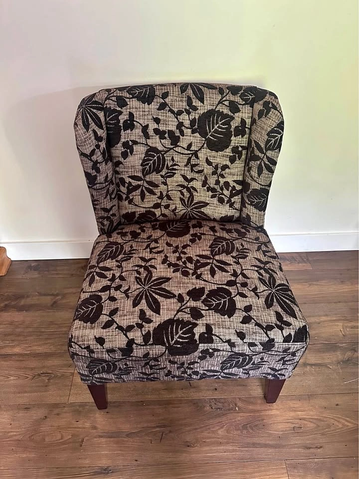 Floral Wingback Accent Chair