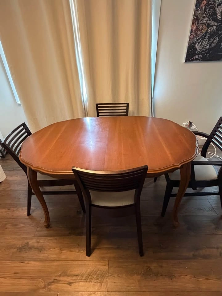 Extendable Dining Table with 4 Chairs - photo 2