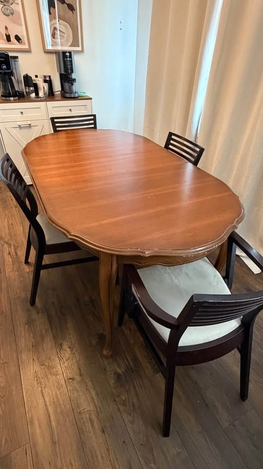 Extendable Dining Table with 4 Chairs - photo 4