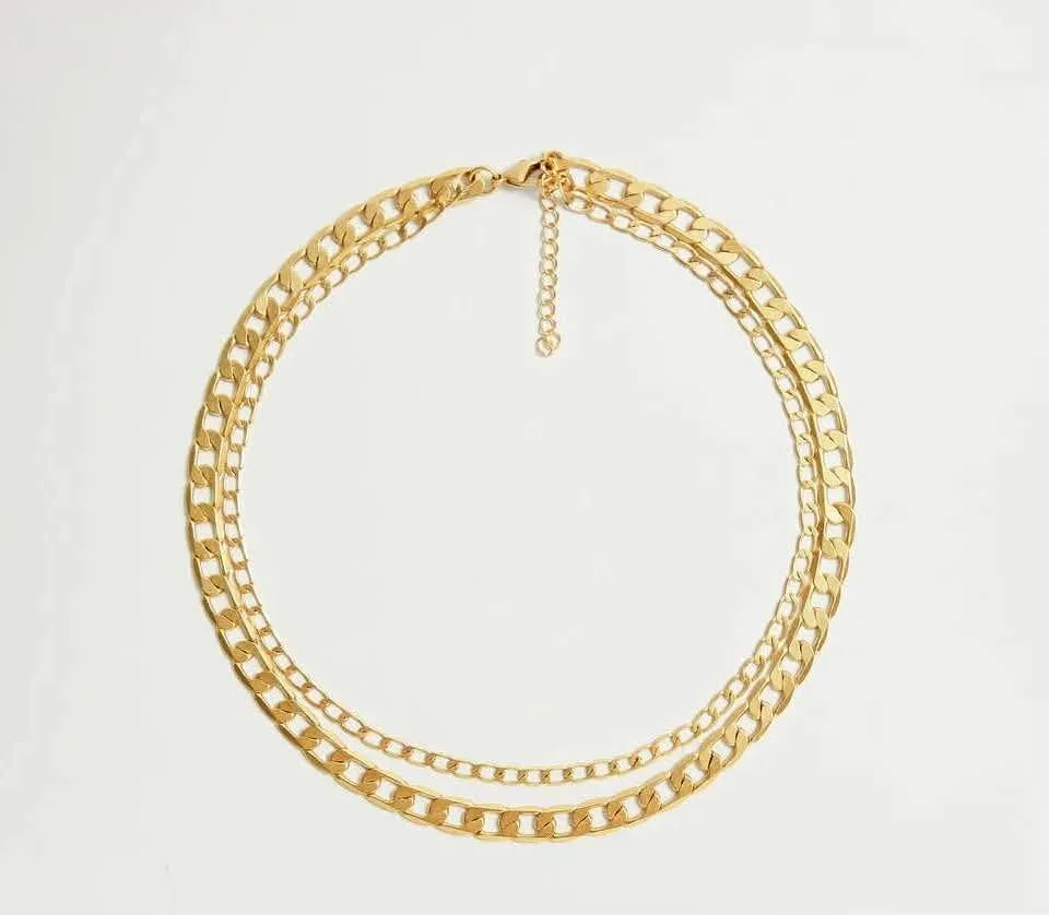 Mango 24K Gold Plated Gold Chain Necklace - chic- everyday wear thumbnail