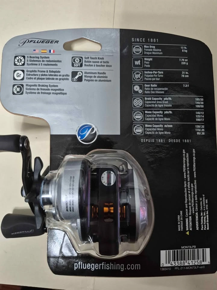 Pflueger monarch baitcast reel NEW - photo 2