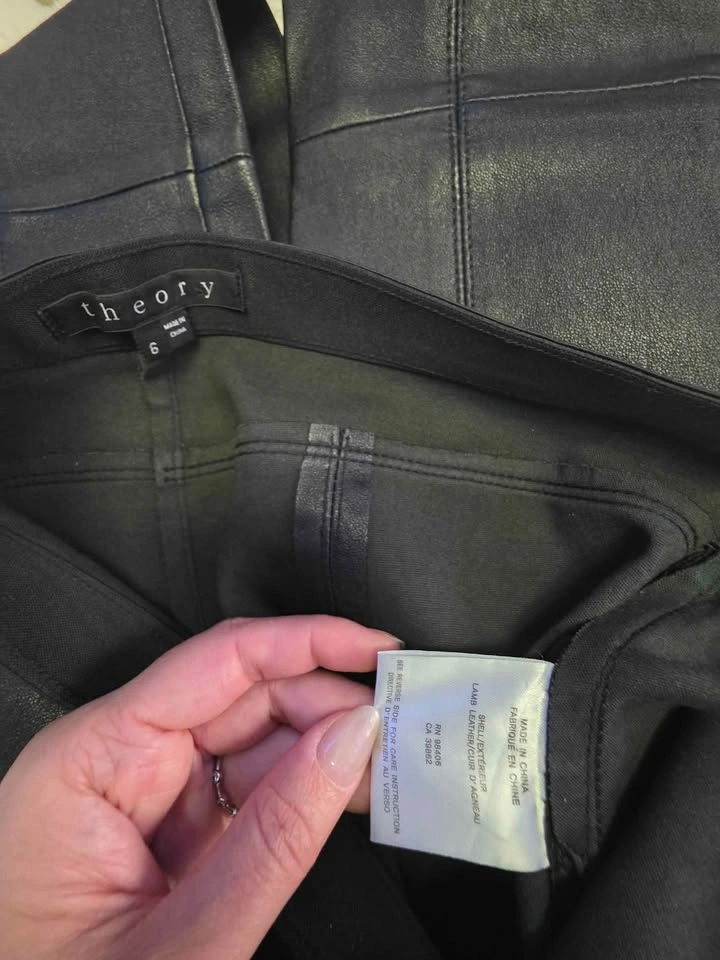Lamb Leather Leggings Size S/6 - photo 3