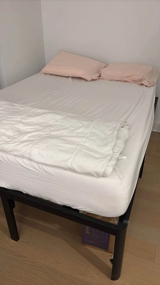 Queen Size Bed Frame, 18” Height, Foldable with Steel Slats - photo 2