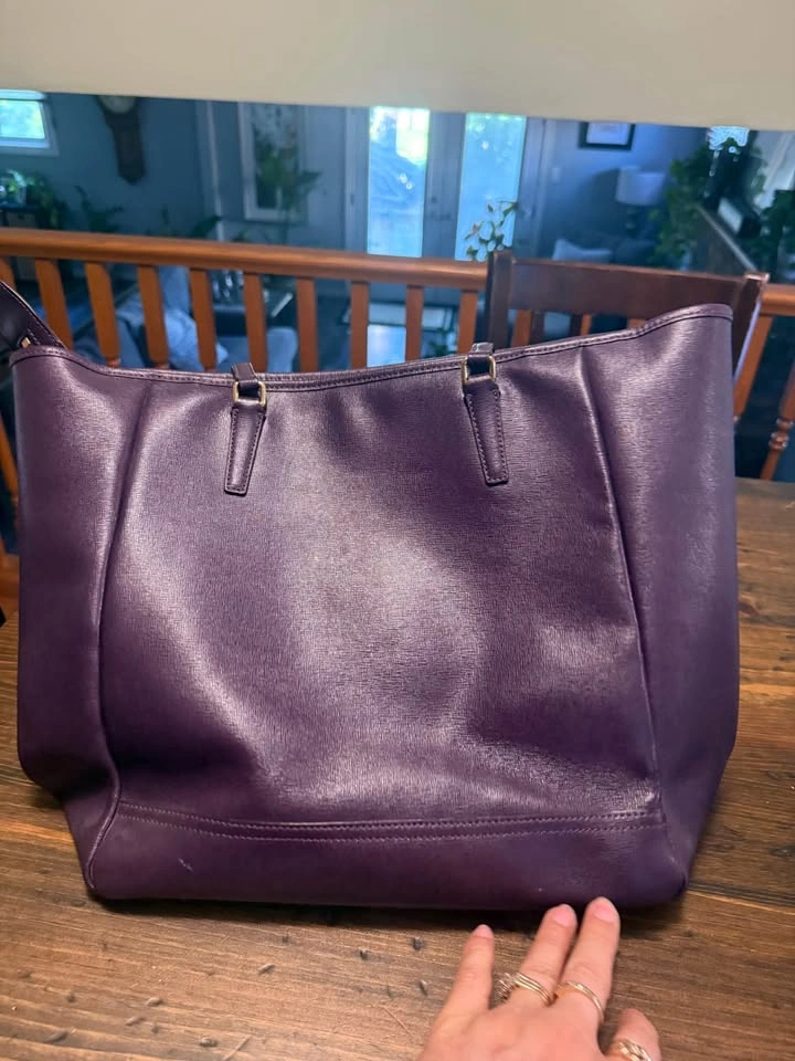 COACH CITY TOTE BAG IN EGGPLANT - photo 2