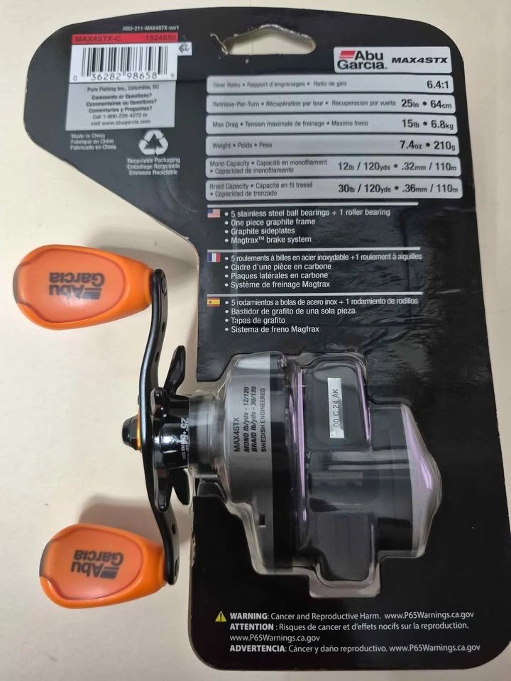 New ABU GARCIA MAX STX baitcaster fishing reel - photo 2
