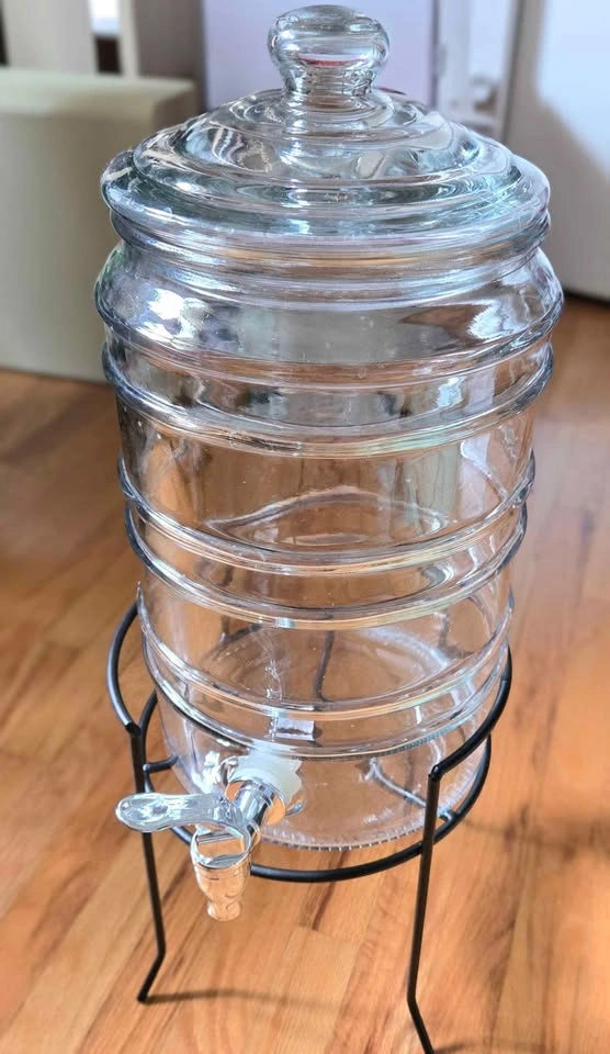 Home Essentials 1.5 Gallon Glass Beverage Dispenser with Stand - photo 2