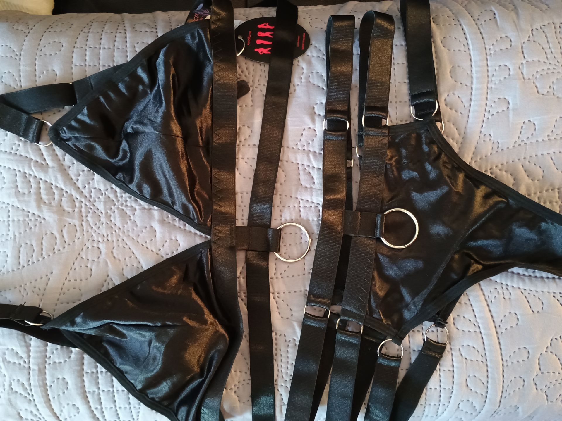 Avidlove Black Strappy Rave/Lingerie outfit size L