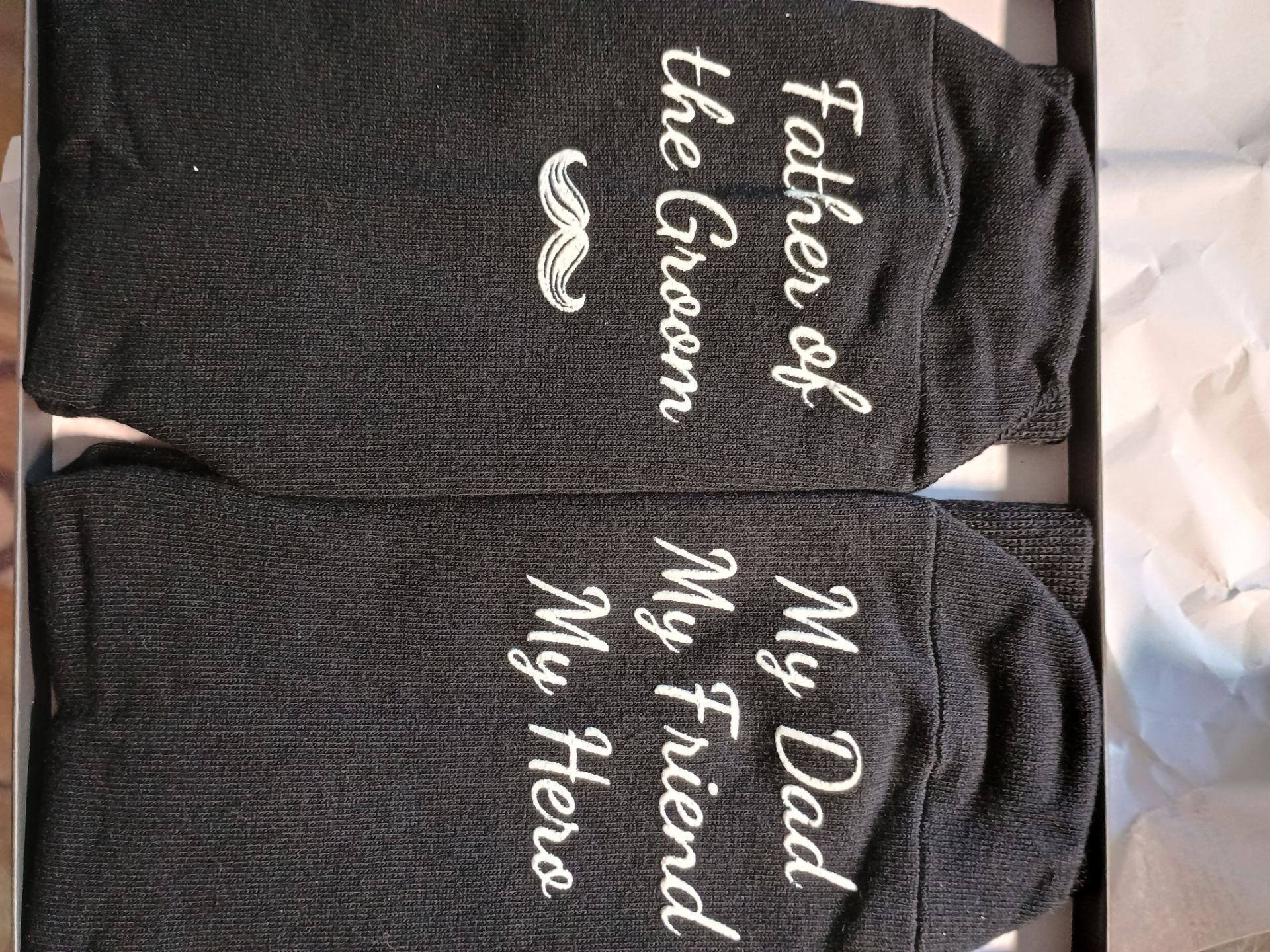 Father of the Groom black sock gift