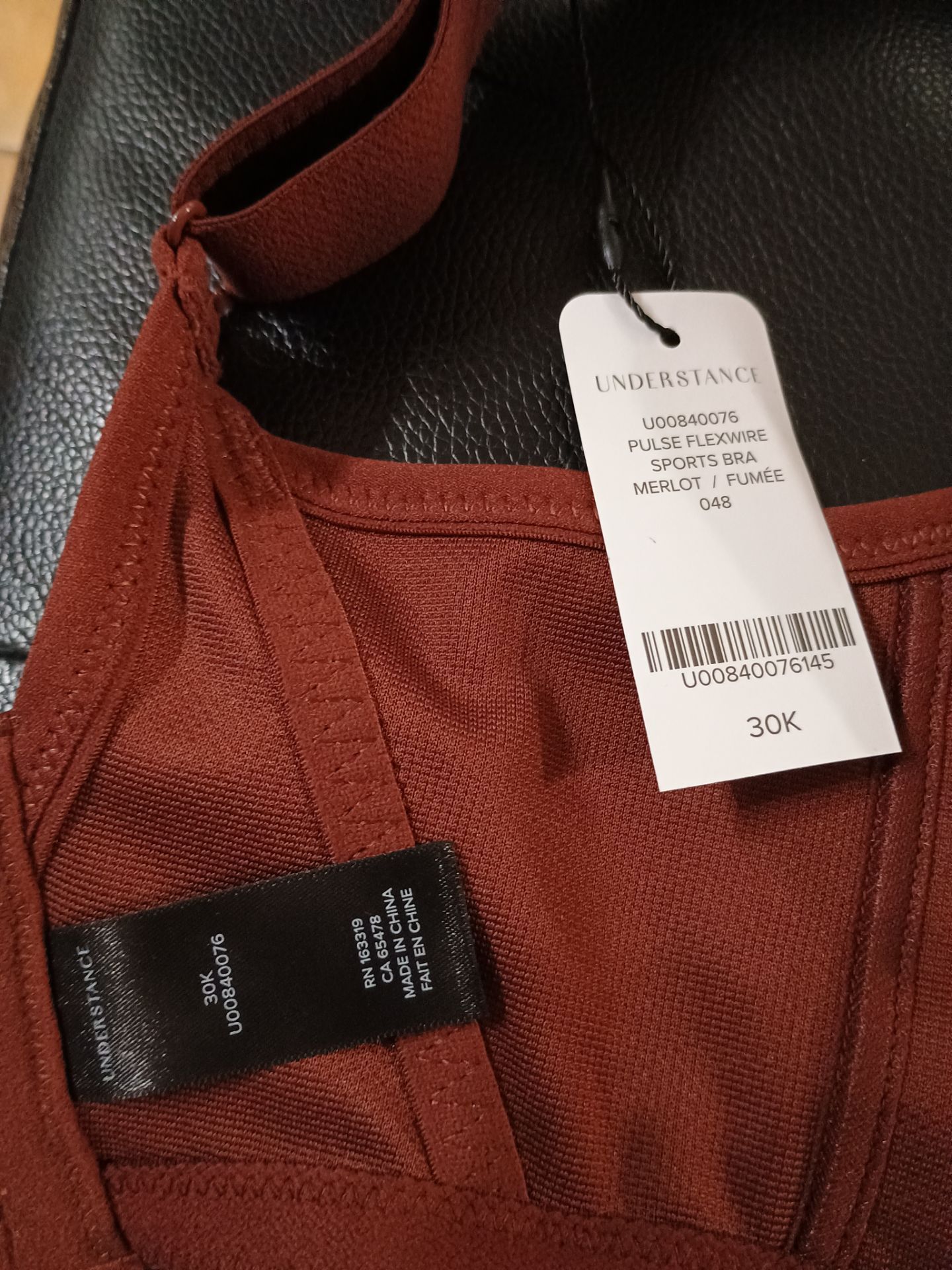 NWT Understance 30K Pulse Flexwire Sports Bra in Merlot - photo 3
