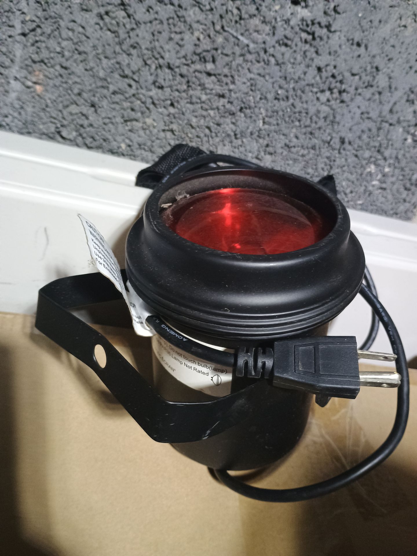 Red studio stage pinspot light