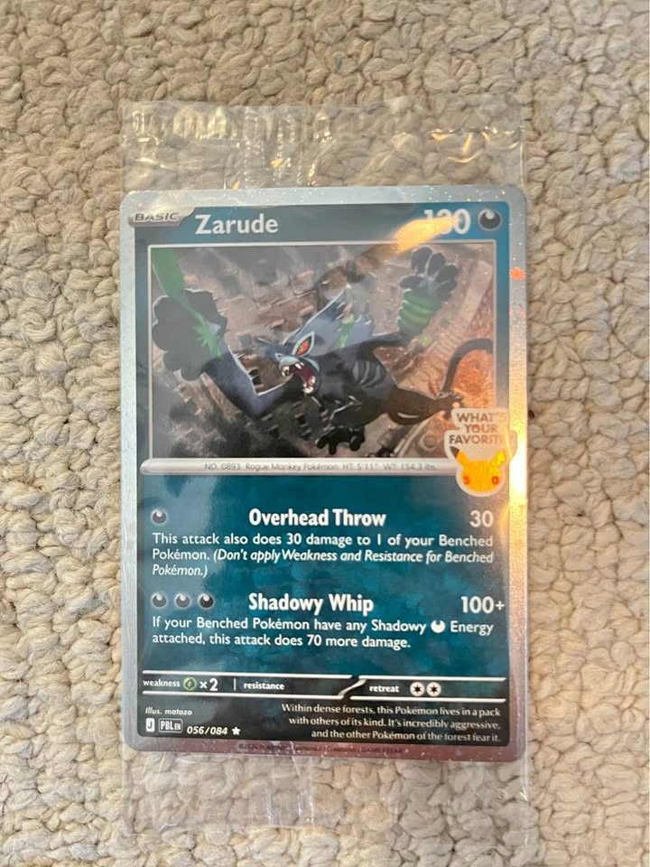 Zarude 056/084 GameStop Promo - Pitch Black - Brand New Sealed P