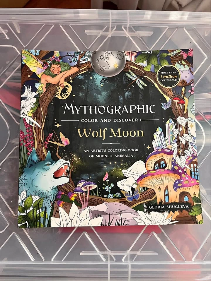 NEW Mythographic Wolf Moon Adult Coloring Book