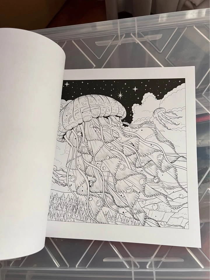 NEW Mythographic Wolf Moon Adult Coloring Book - photo 3