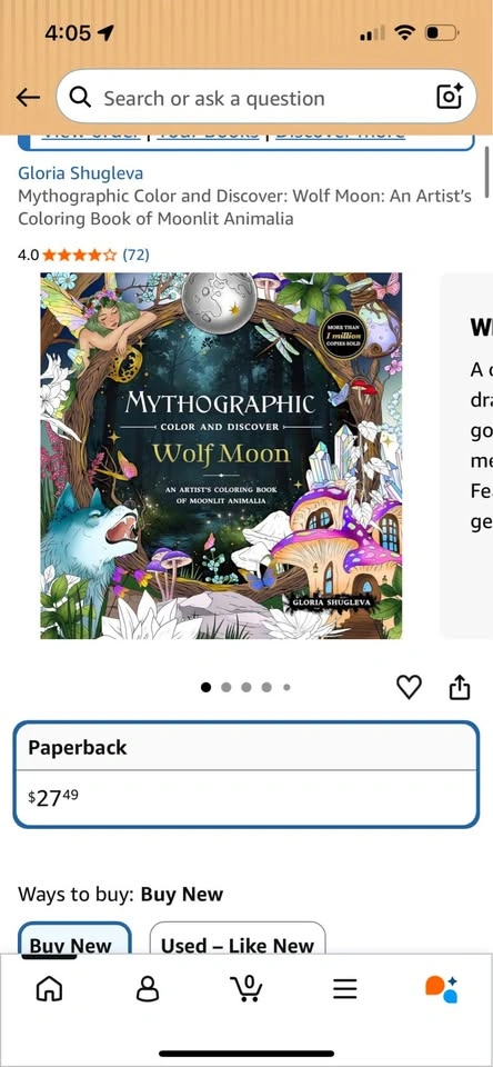 NEW Mythographic Wolf Moon Adult Coloring Book - photo 4