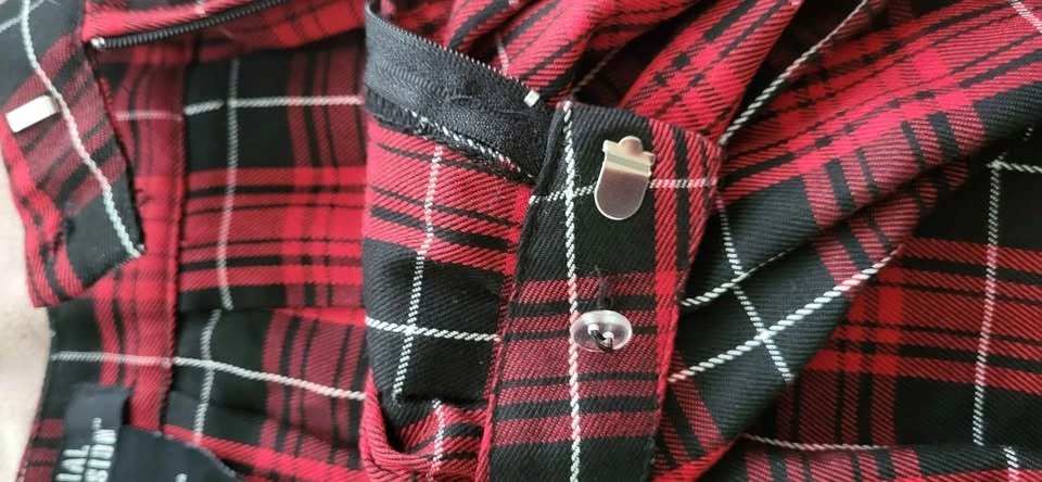 Social Collision Red Plaid Pleated Mini Skirt - photo 3