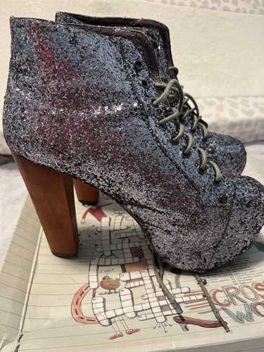 Jeffrey Campbell Women's 8.5 Multicolored Glitter Lita Boots