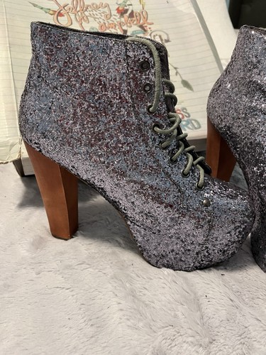 Jeffrey Campbell Women's 8.5 Multicolored Glitter Lita Boots - photo 2
