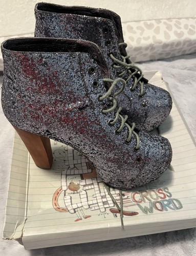 Jeffrey Campbell Women's 8.5 Multicolored Glitter Lita Boots - photo 3