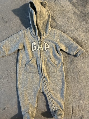 Baby GAP Navy Blue One Piece Sweatshirt Bunting Outfit 0-3M