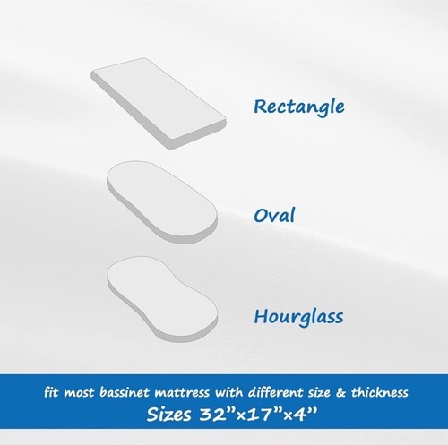 Mattress Pad Covers for a bassinet 2pack Gray - photo 5
