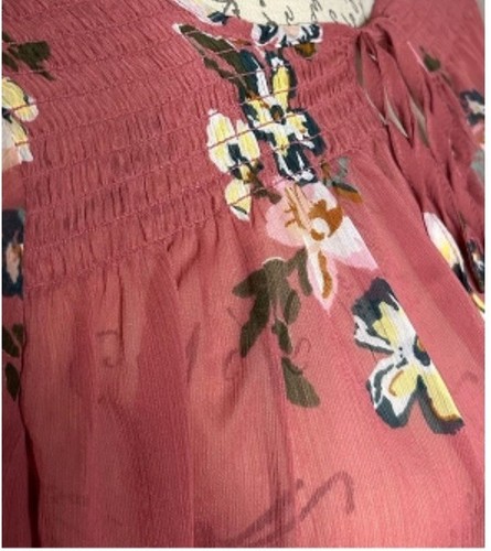 Maternity Blouse Size M Beautiful Sheer & Flowy - photo 2