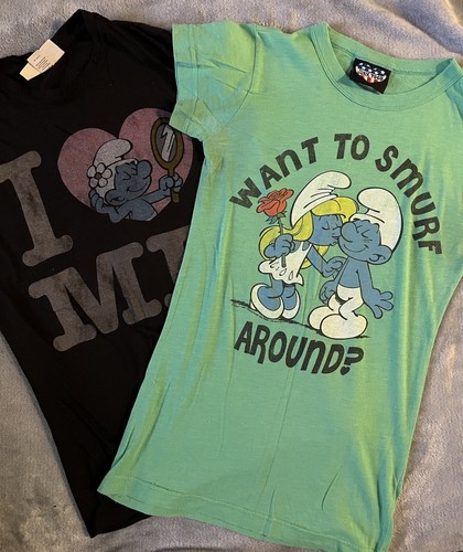 Smurfs Women’s 2 Pack Tshirt Medium