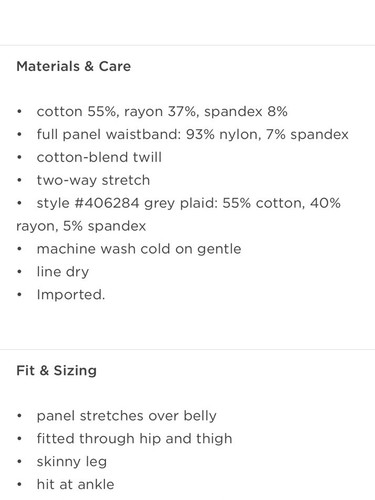 Old Navy Maternity Full-Panel Pixie Ankle Pants Women's 18 - photo 3