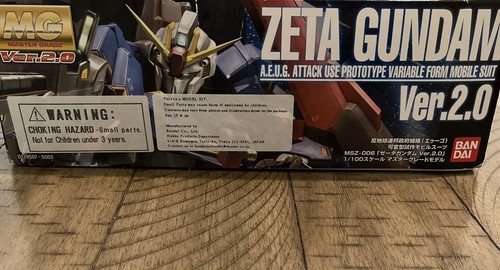 Bandai MG ZETA GUNDAM MSZ-006 Ver.2.0 1/100 Scale Kit - photo 2