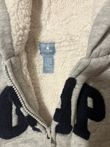 Baby Gap Sherpa Lined Hoodie 12-18months - photo 3