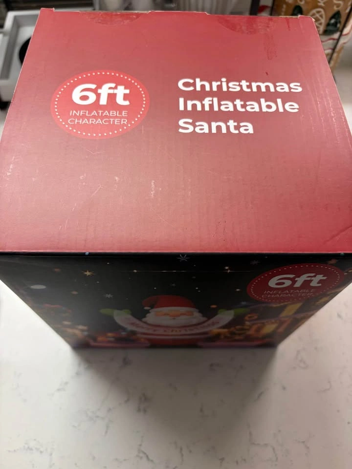 6ft Inflatable Santa- Merry Christmas - NEW In Box - photo 2