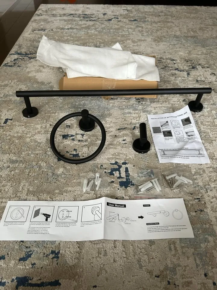 Towel Rack - 3 Pieces - Brand New in Box! image indicator(3)