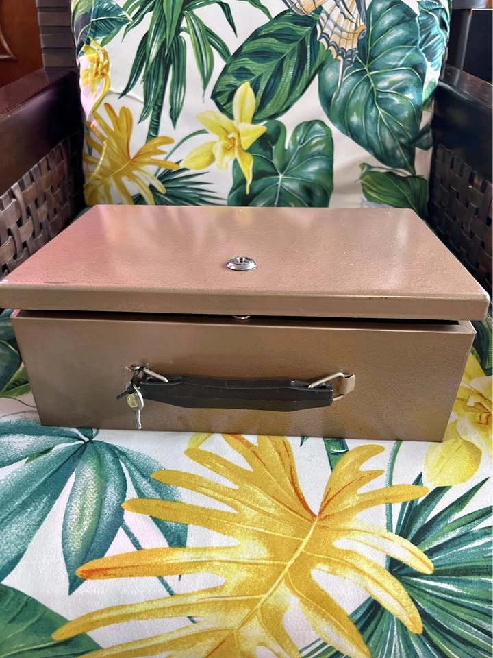 Vintage Rockaway Steel Fire-Resistant Document Box W/ Key