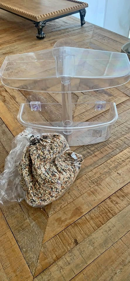 Window Bird Feeder with Birdseed