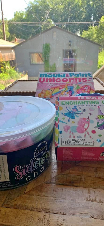 Kids, crafts, chalk – new sidewalk, chalk, and craft kits