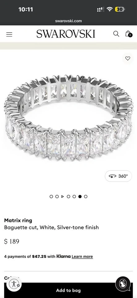 Swarovski ring
