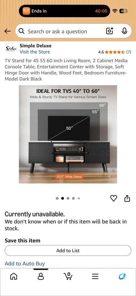 Simple Deluxe TV Stand for 45-60 inch TVs - photo 3