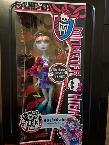 2012 Monster High, Abbey Bominable, Music Festival, New!