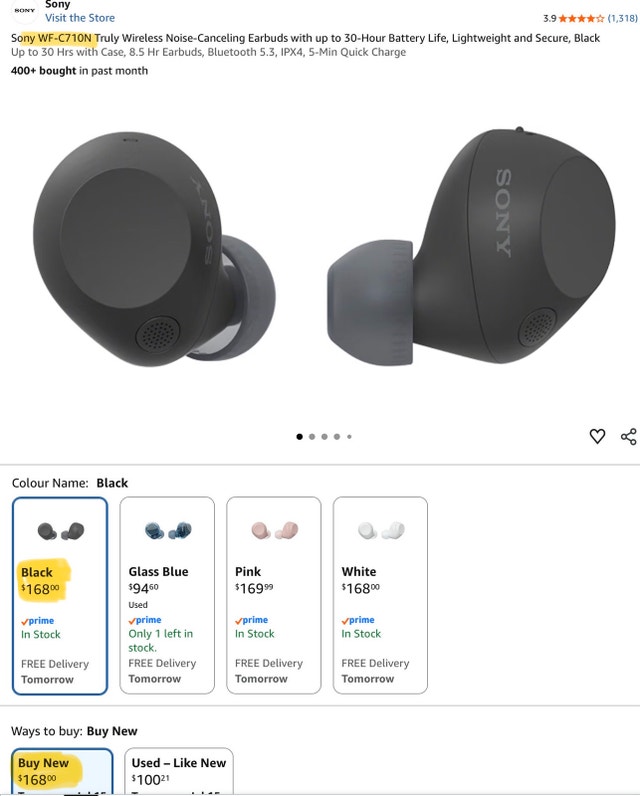Sony WF-C710N Truly Wireless Noise-Canceling Earbuds - photo 5