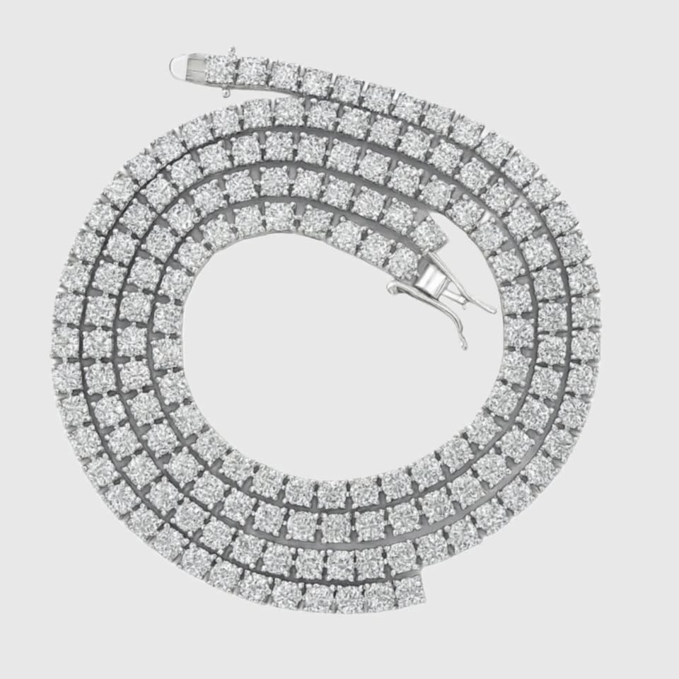 Moissanite Chain 925 Sterling Silver 3MM-5MM 16-24IN - photo 3