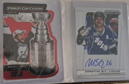 Martin St. Louis Card Lot: 2013 Prizm Auto & 2014 OPC