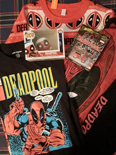 Marvel Deadpool Apparel, Funko Pop, & Hot Wheels Lot - photo 2